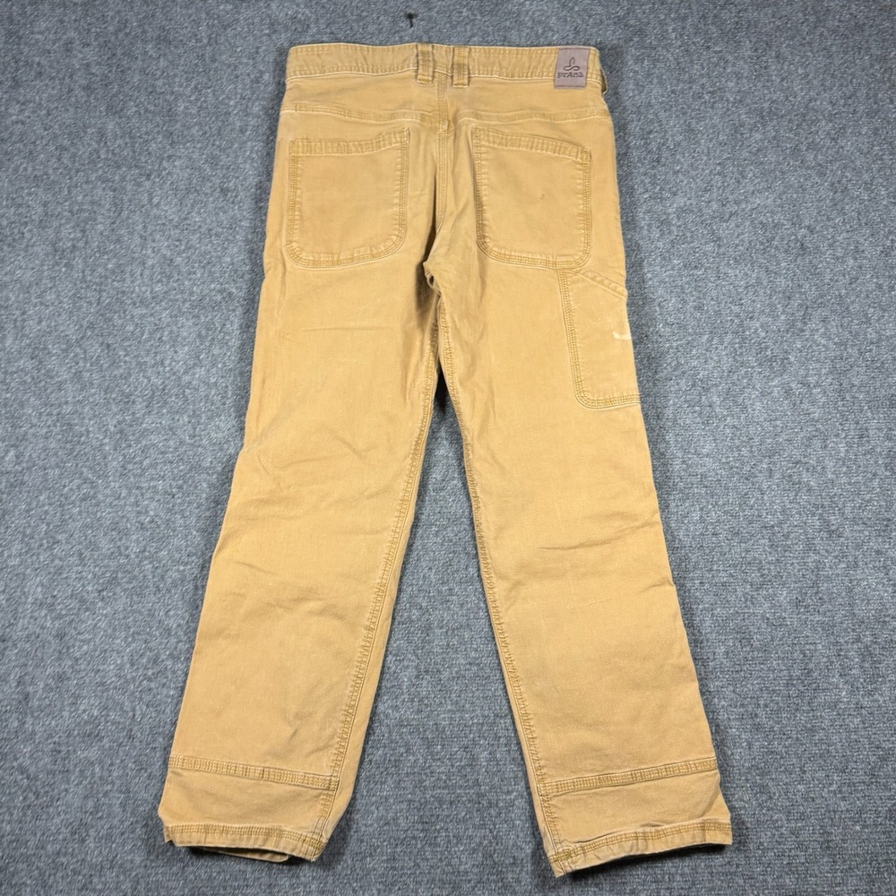 PrAna Canvas Utility Workwear Hiking Climbing Pants Khaki Tan Mens 30x30